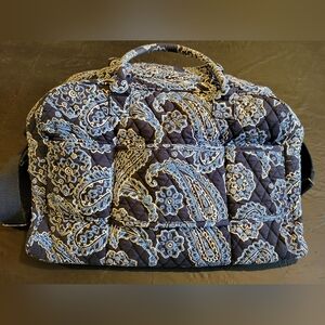 Vera Bradley Overnight Bag, Retired Pattern-Blue Bandana,